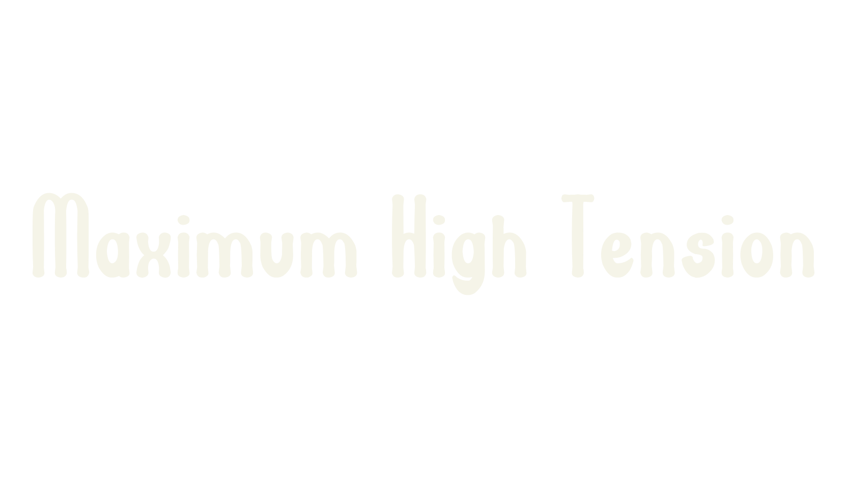 Maximum High Tension, display market font preview