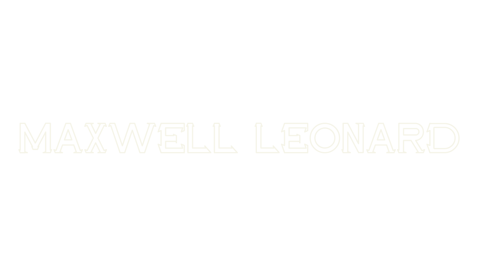 Maxwell Leonard, outline font preview