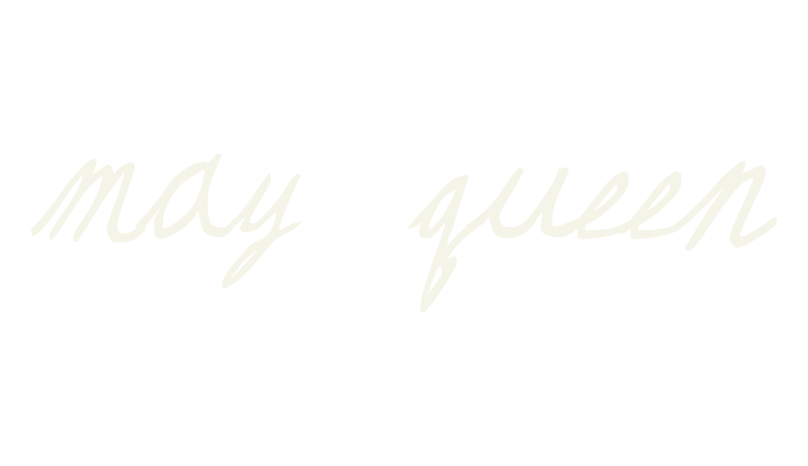 May Queen, cursive font preview