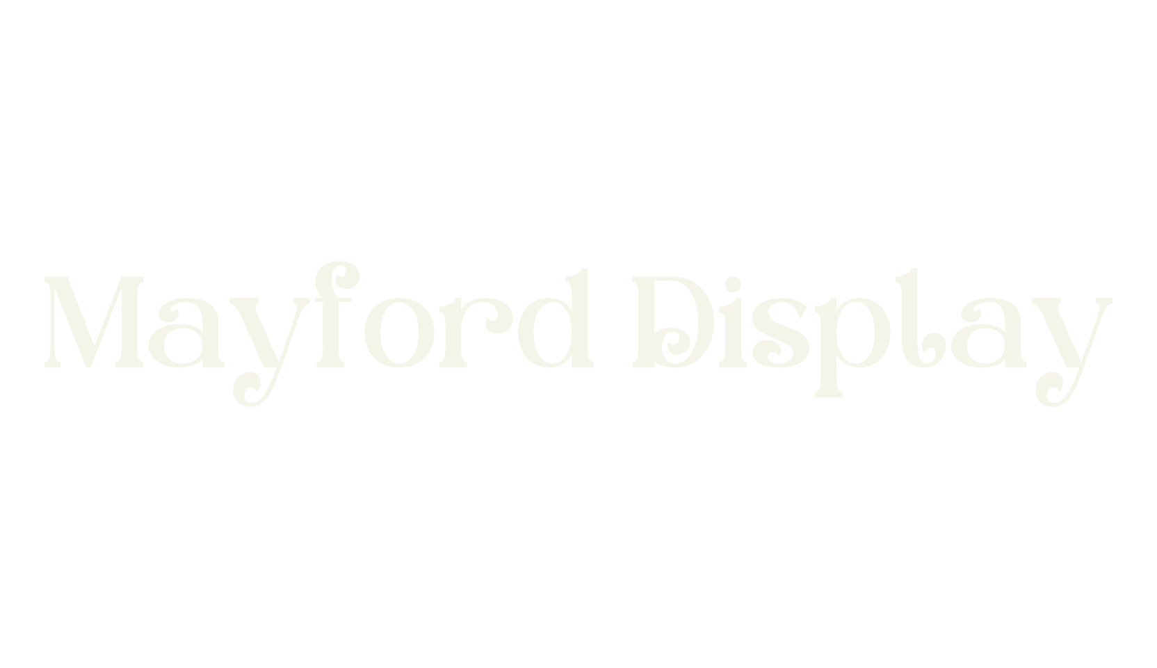 Mayford Display, feminine font preview