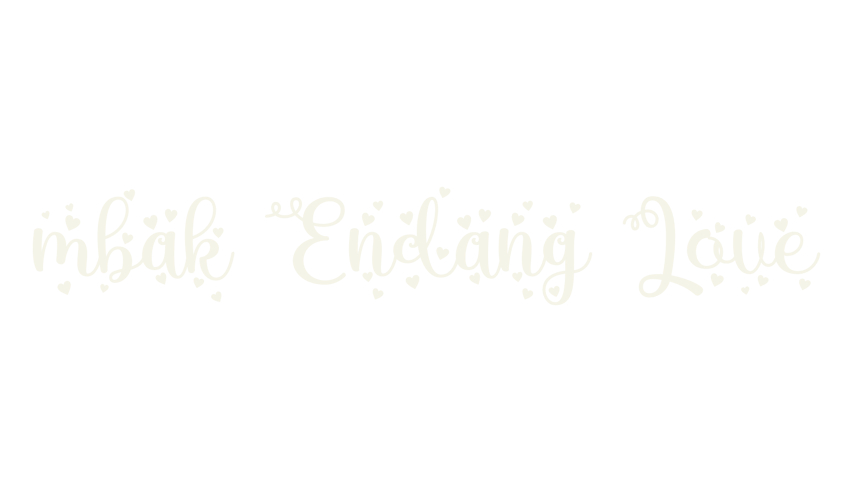 mbak Endang Love, cute font preview