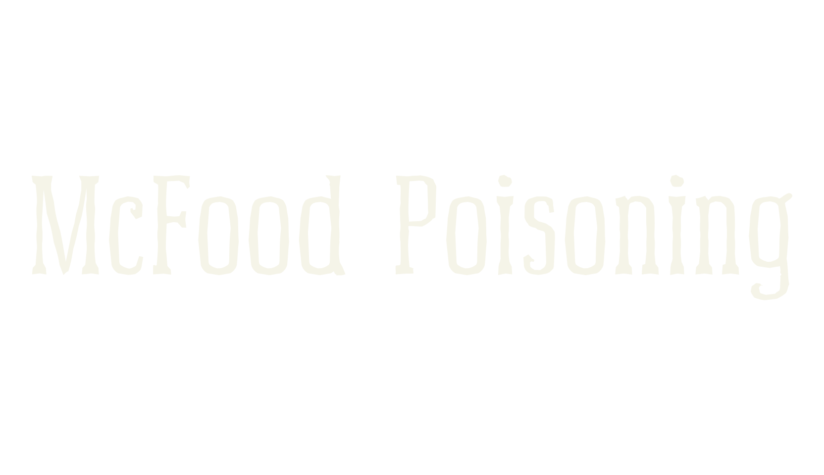 McFood Poisoning, serif font preview
