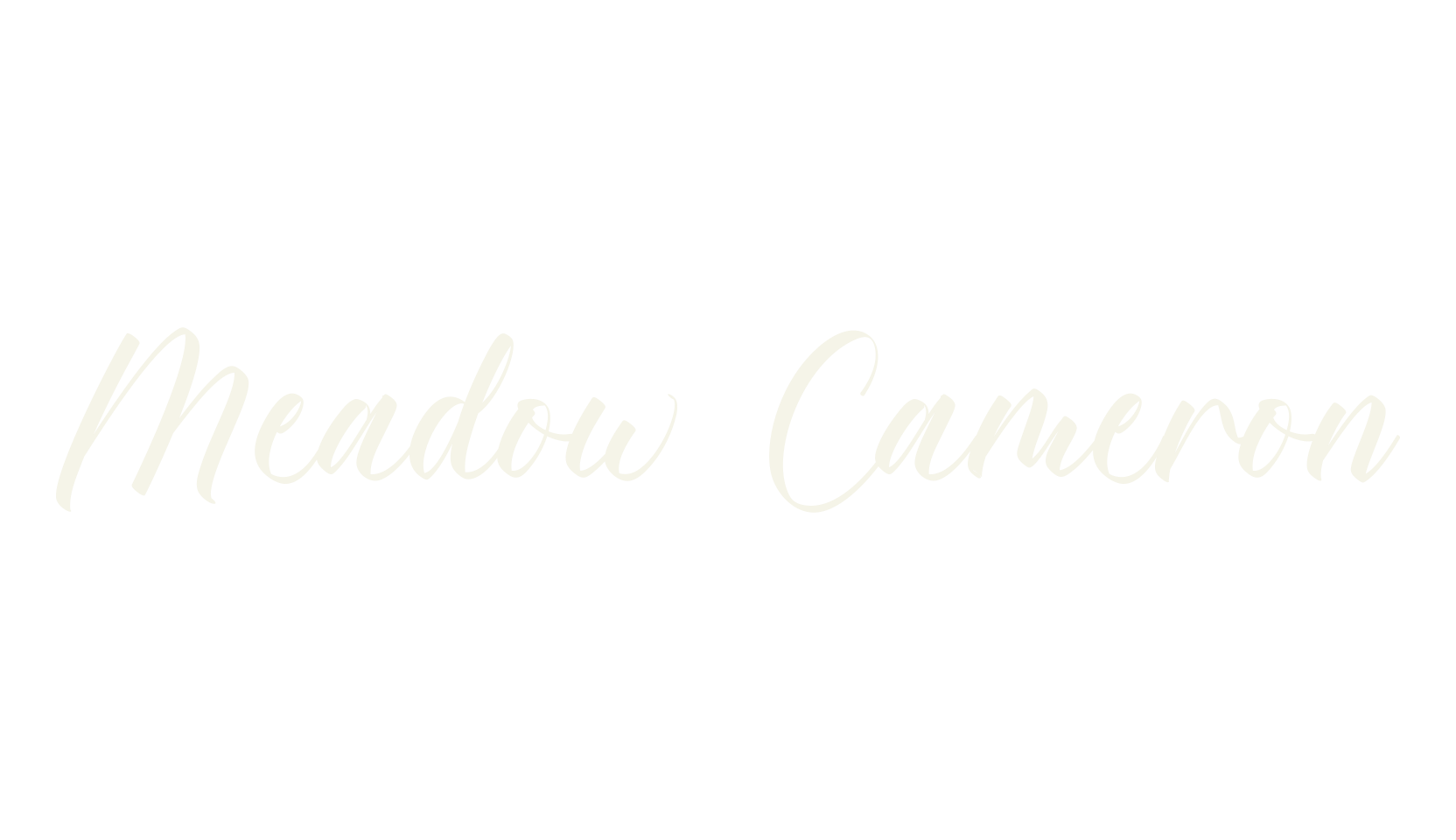 Meadow Cameron, handwriting font preview