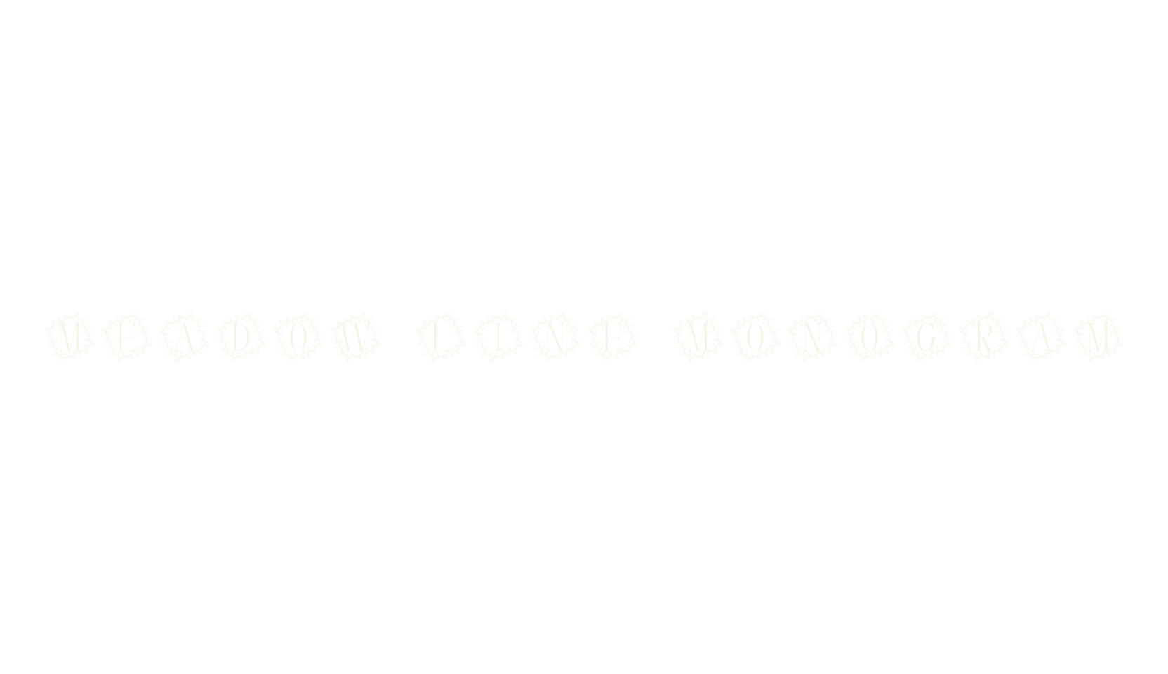 Meadow Line Monogram, monogram font preview