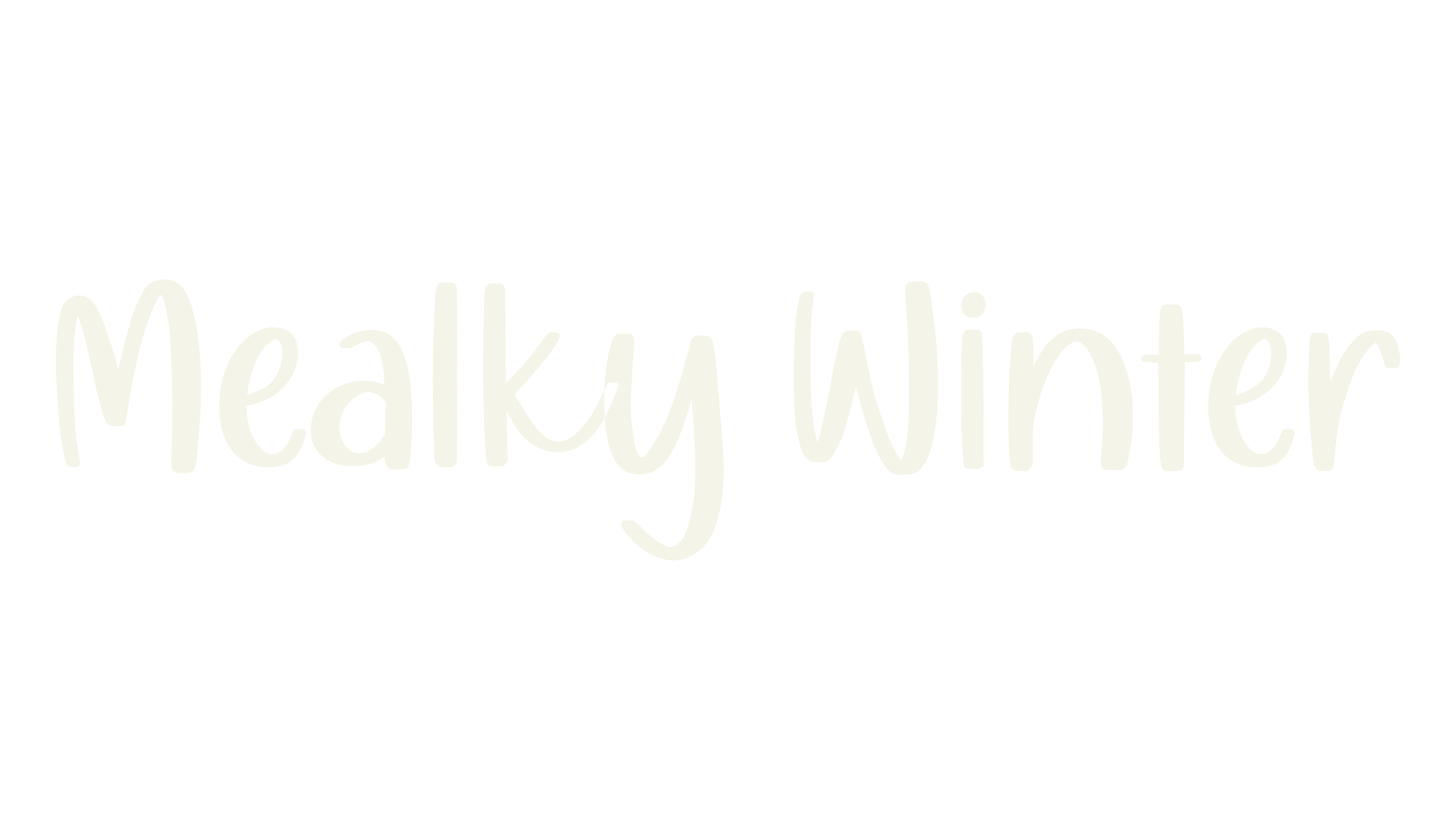 Mealky Winter, hold font preview