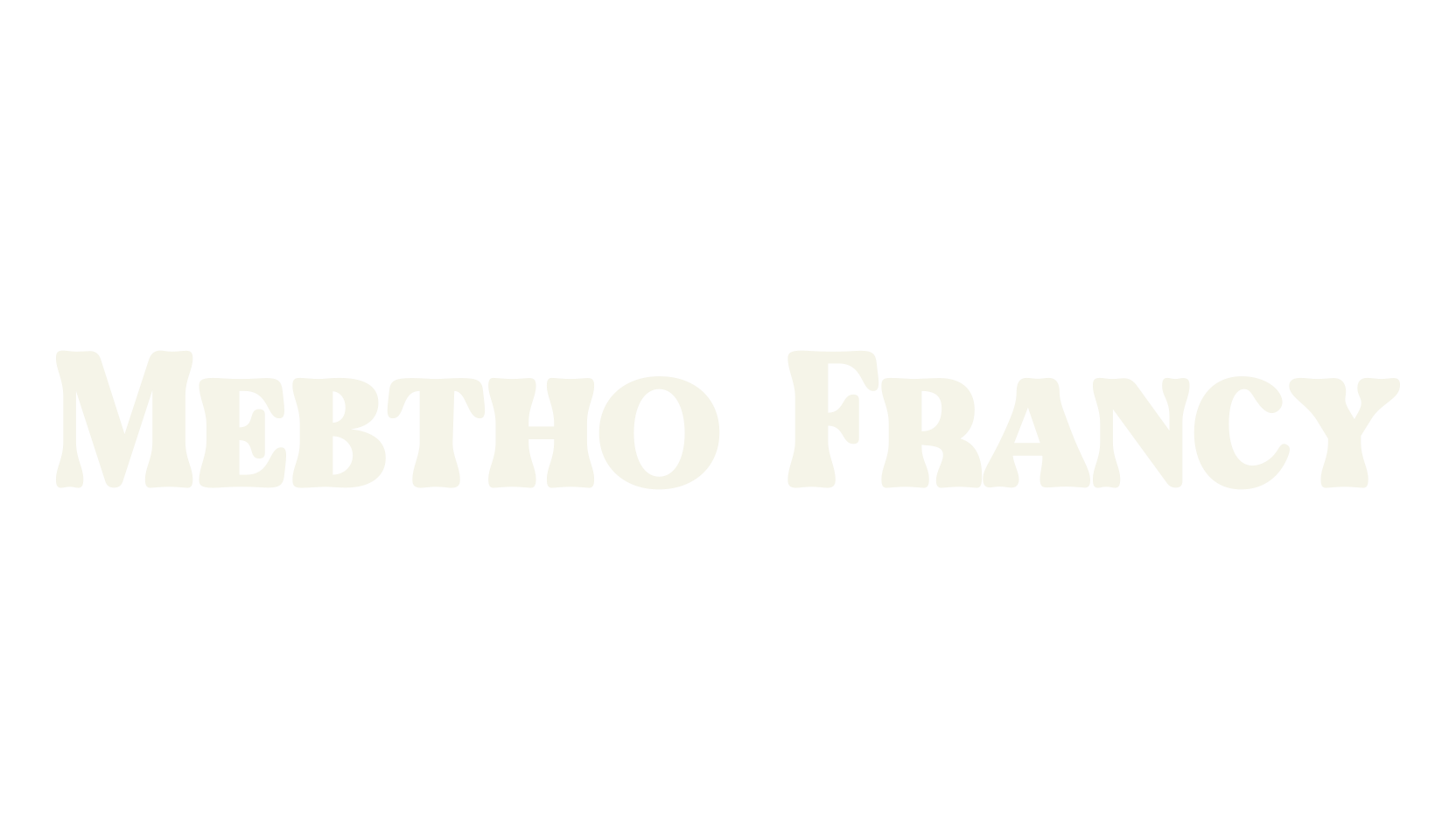 Mebtho Francy, serif font preview