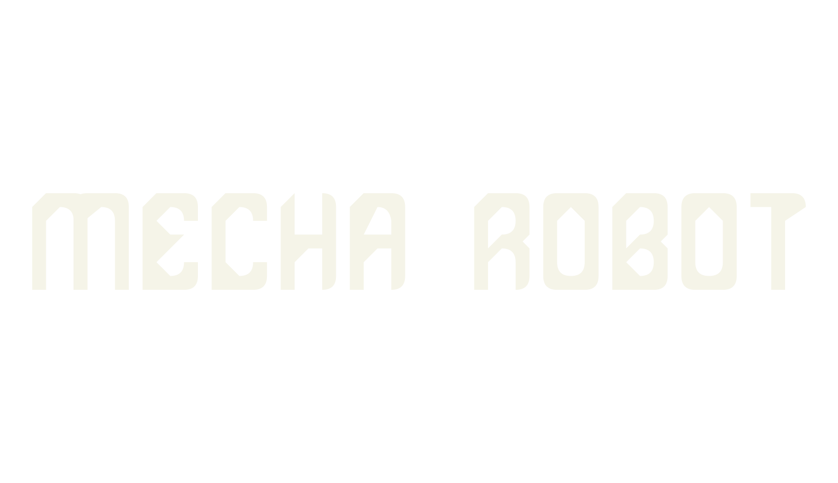 MECHA ROBOT, display market font preview