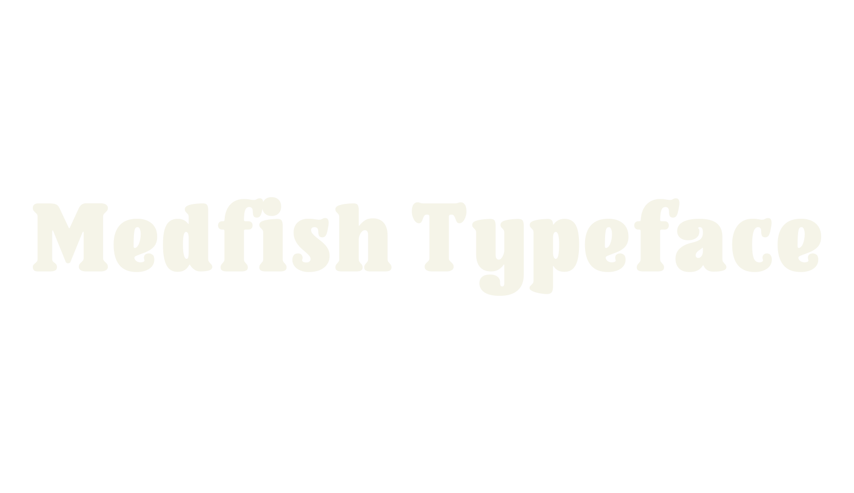 Medfish Typeface, serif font preview