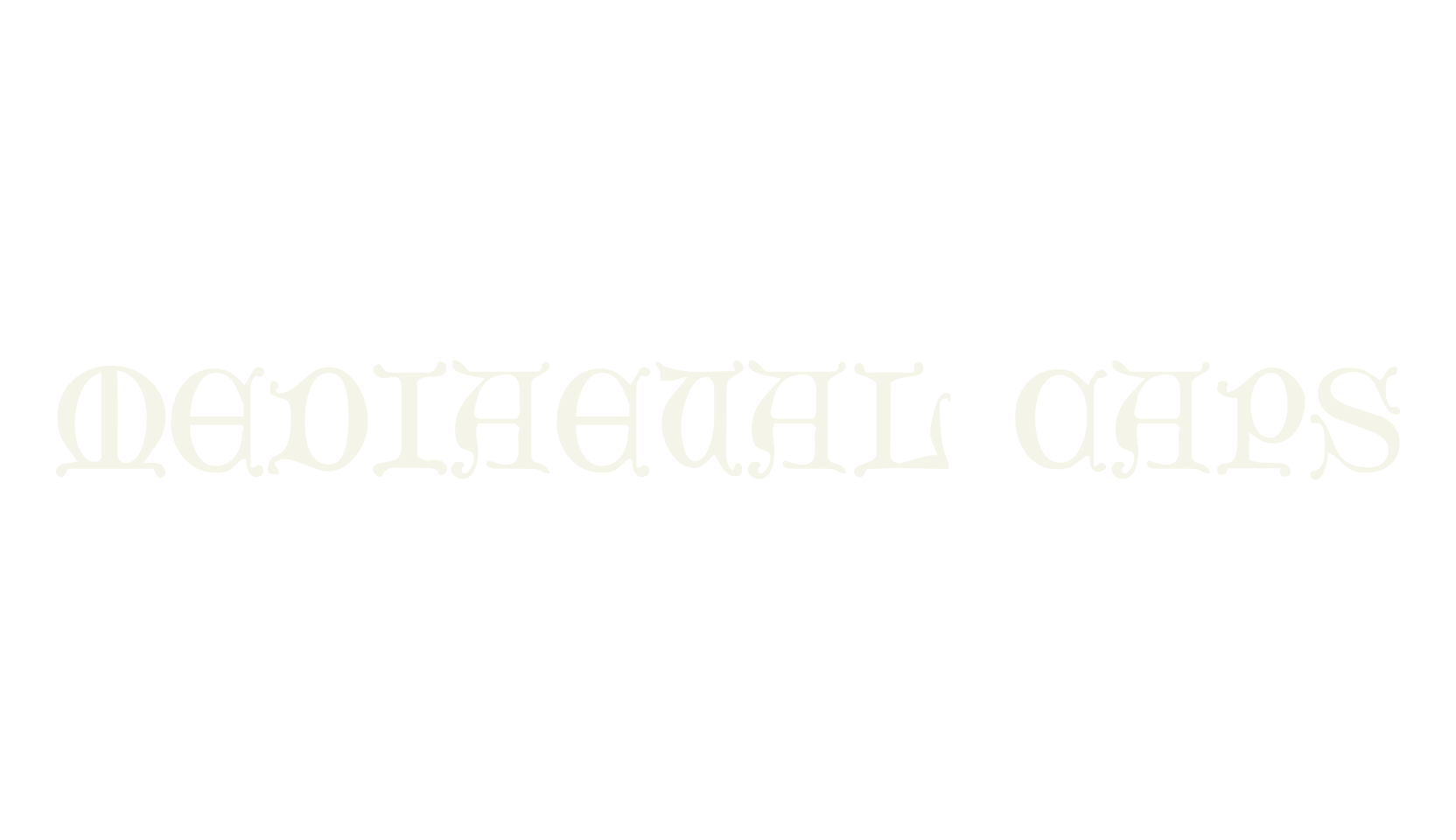 Mediaeval Caps, display market font preview