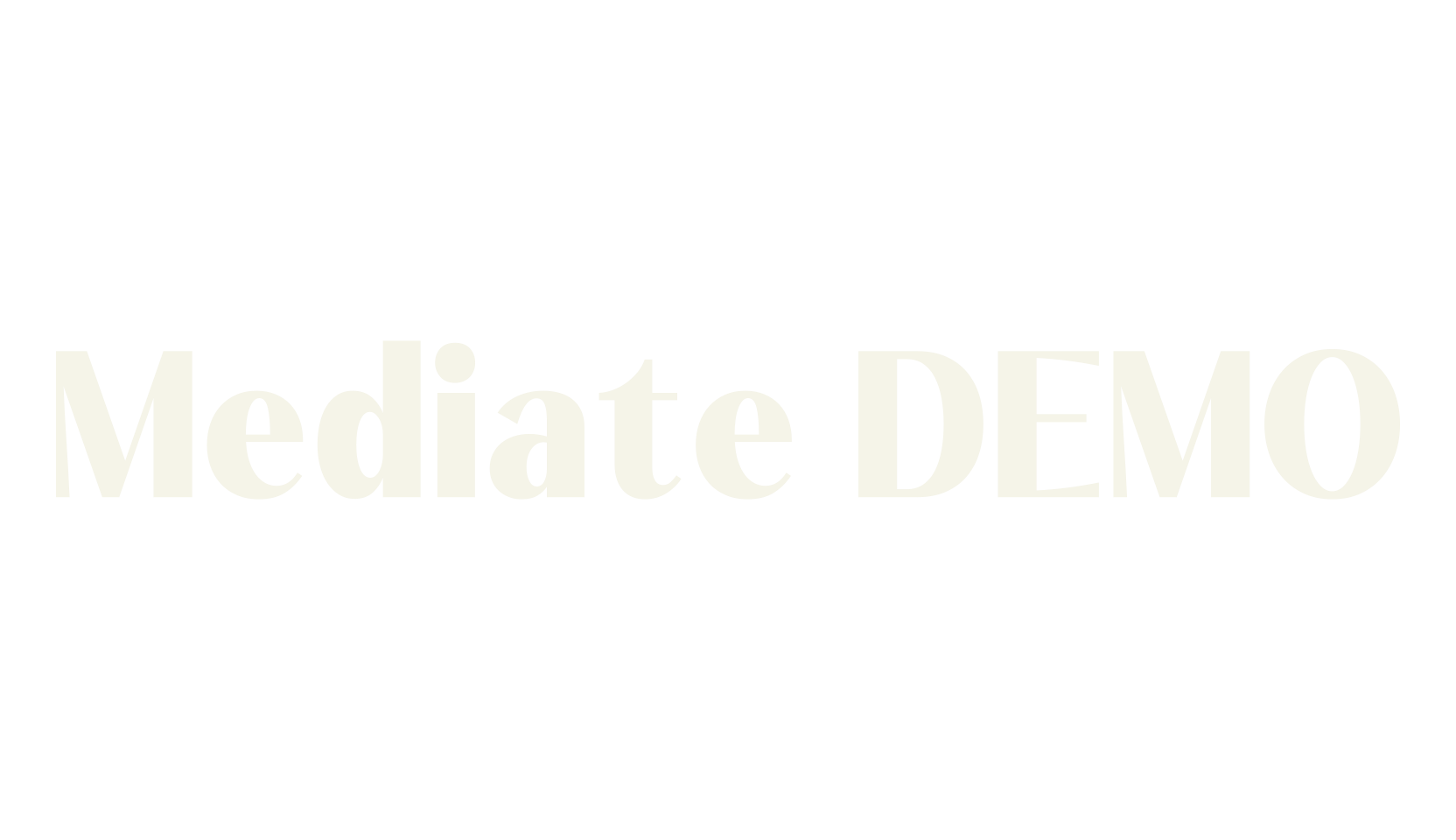Mediate DEMO, cursive font preview