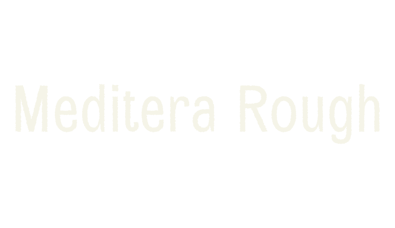 Meditera Rough, logo font preview