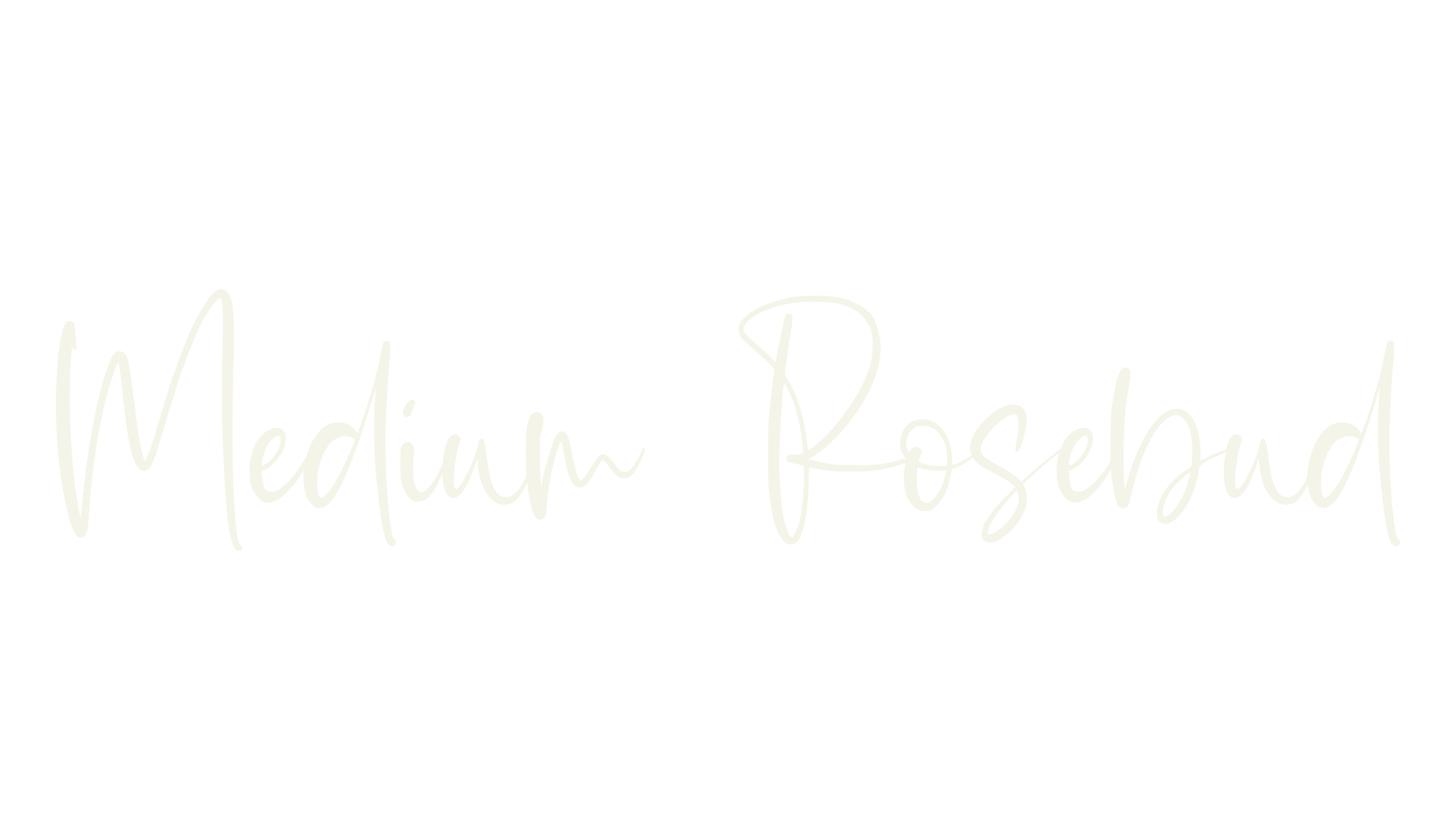 Medium Rosebud, cool font preview