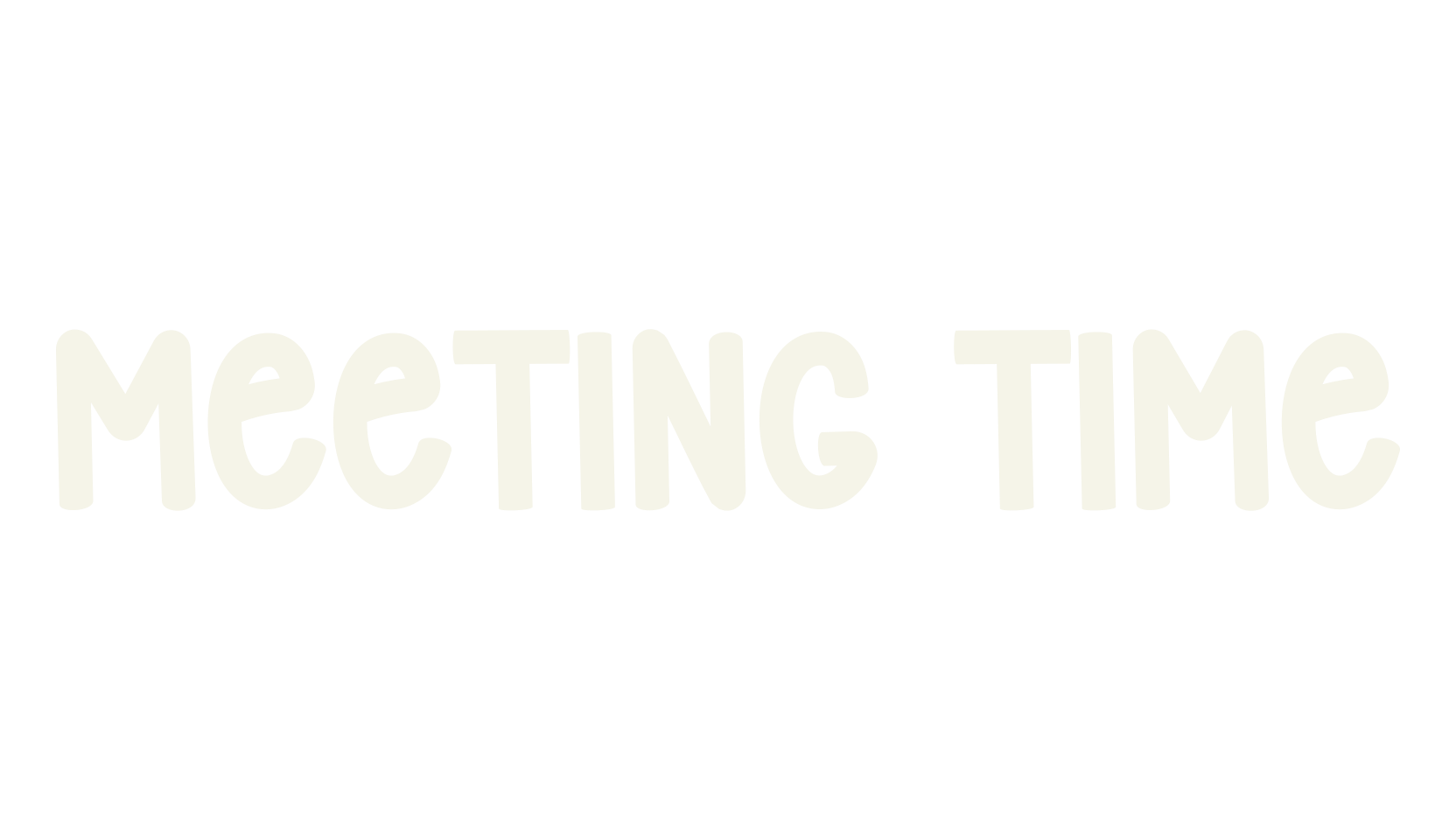 Meeting Time, script font preview