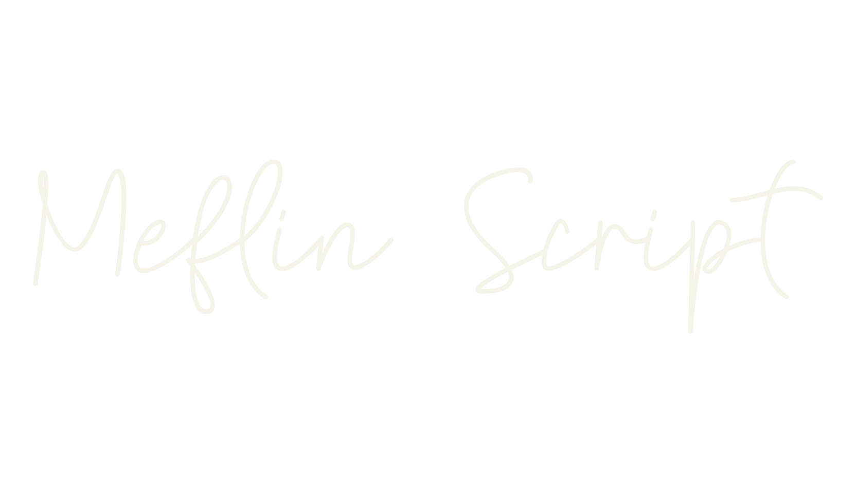 Meflin Script, script font preview