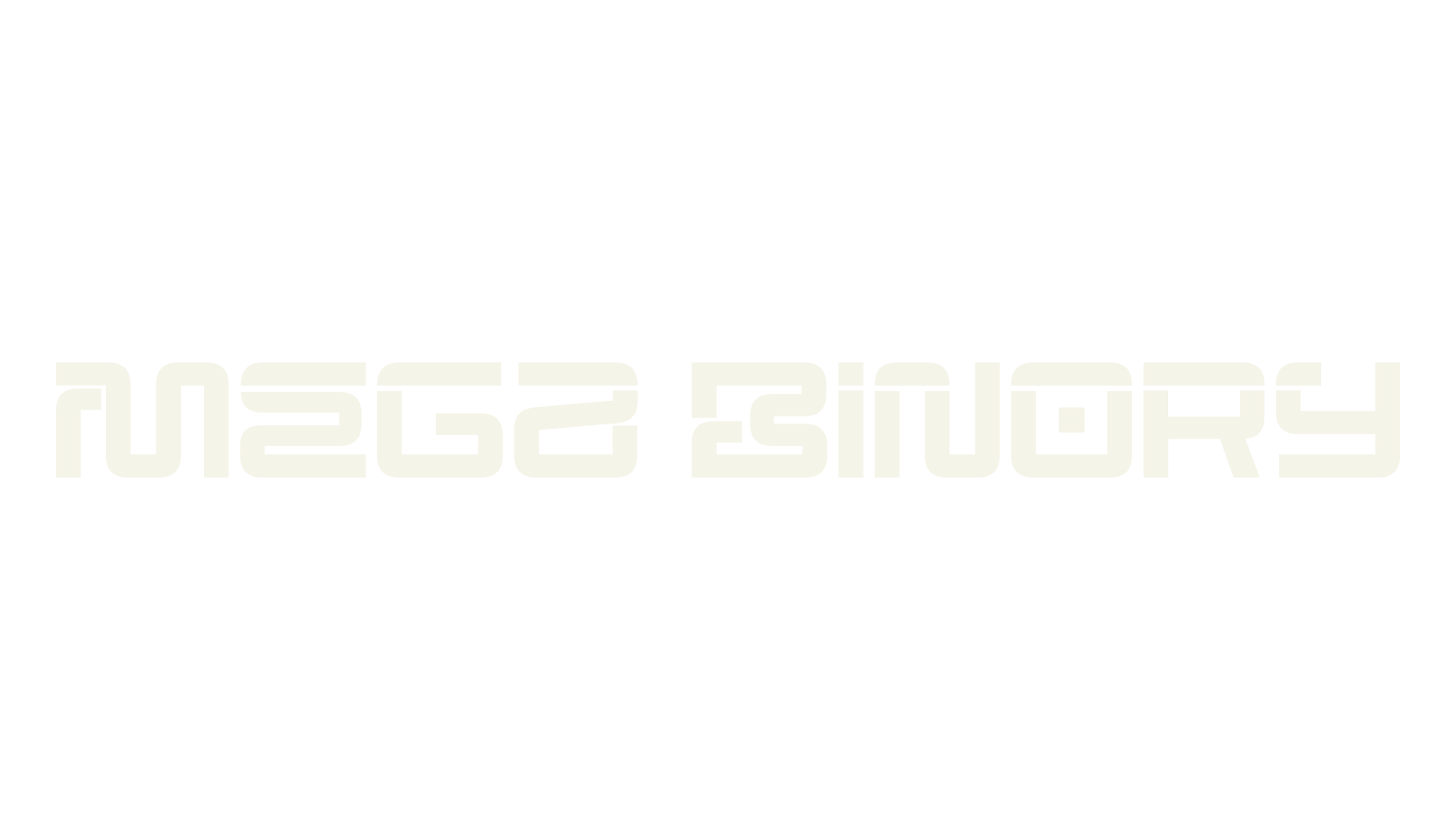Mega Binory, science font preview