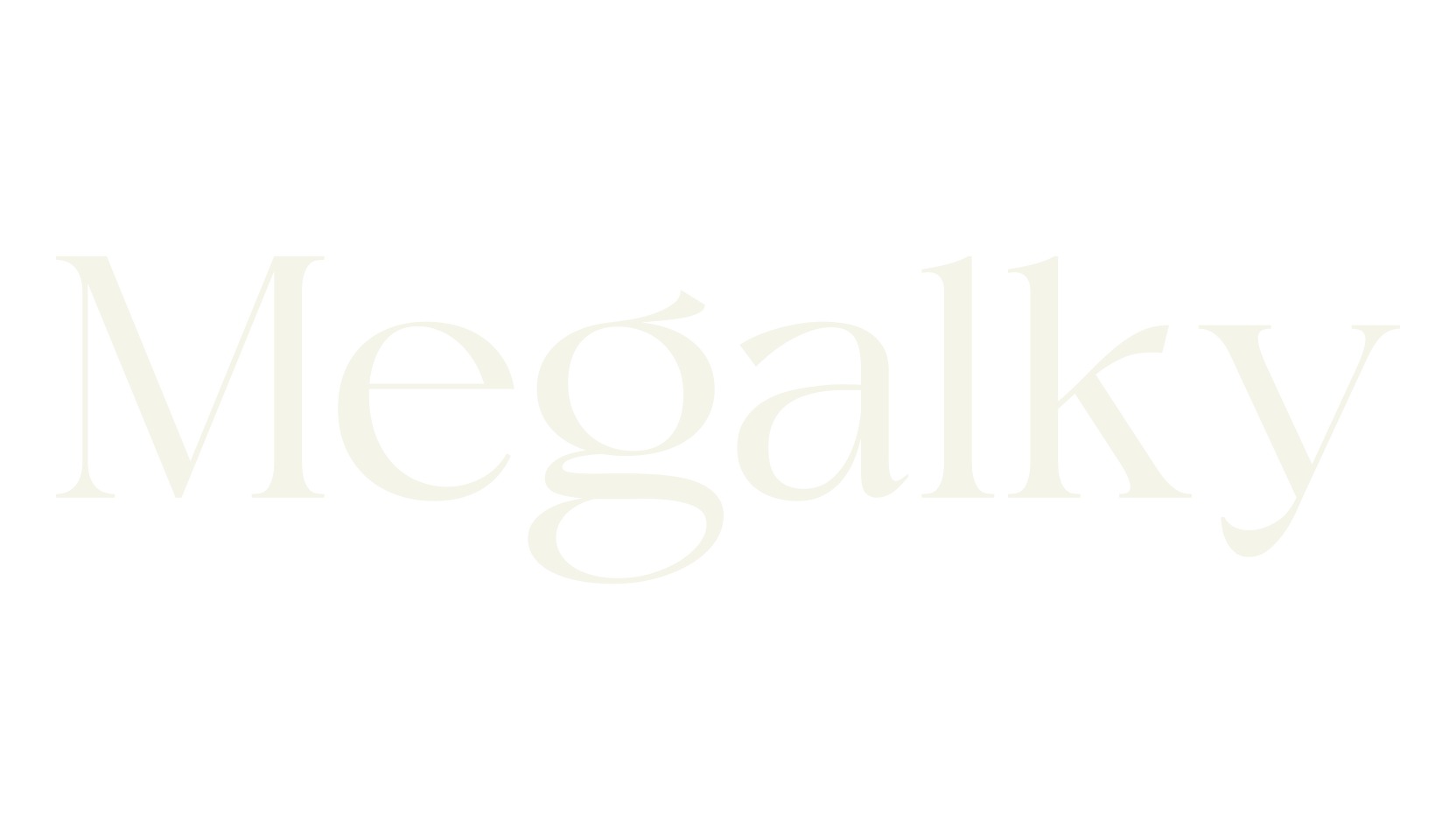 Megalky, watermark font preview