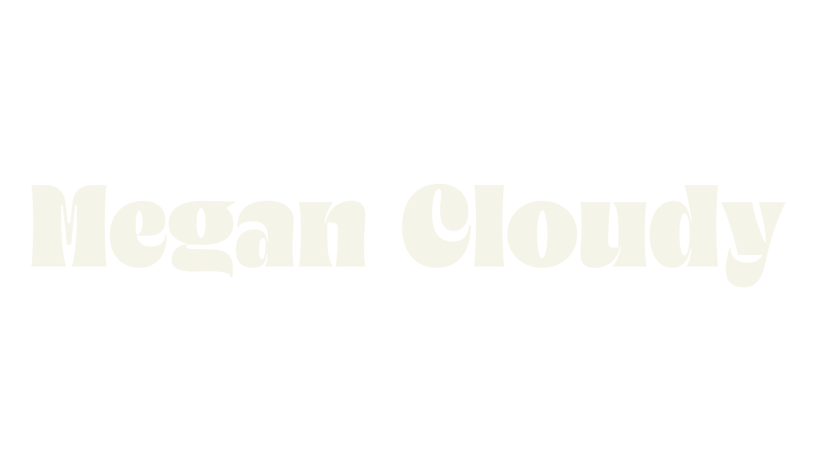 Megan Cloudy, bold font preview