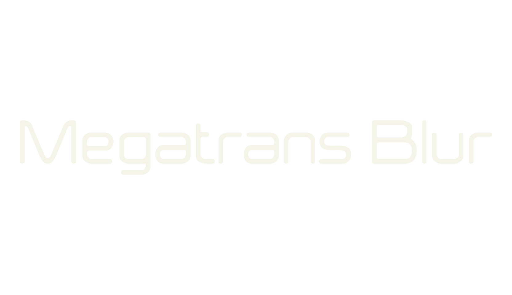 Megatrans Blur, futuristic font preview