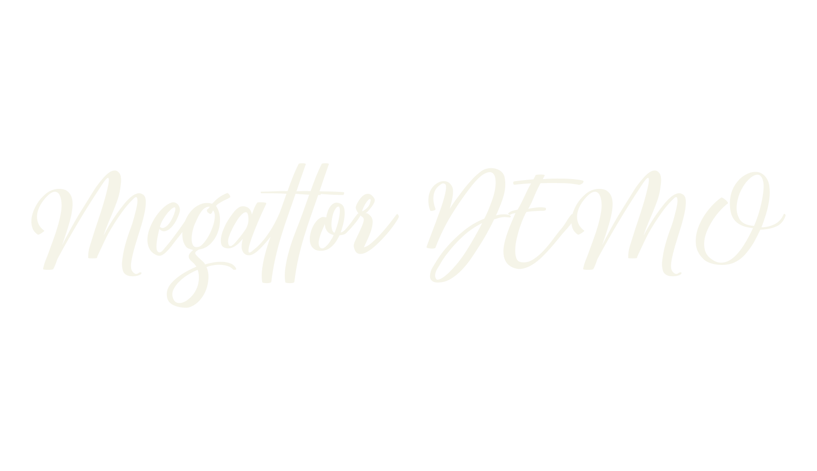 Megattor DEMO, fashion script font preview