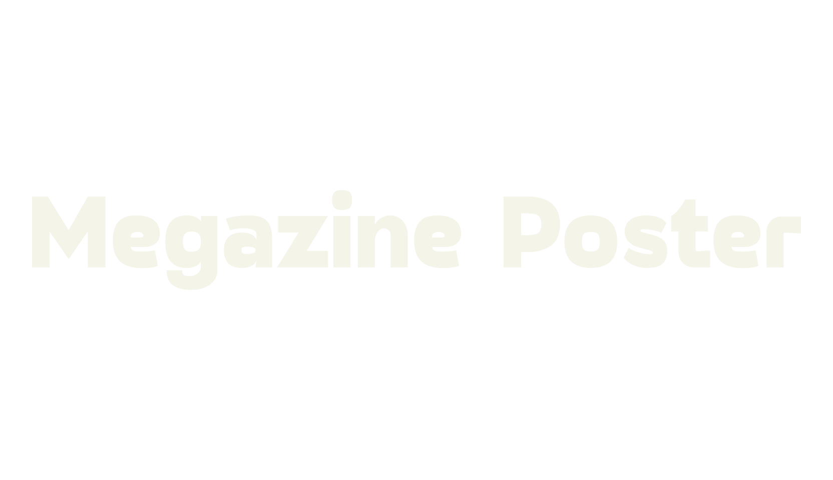 Megazine Poster, sans serif font preview