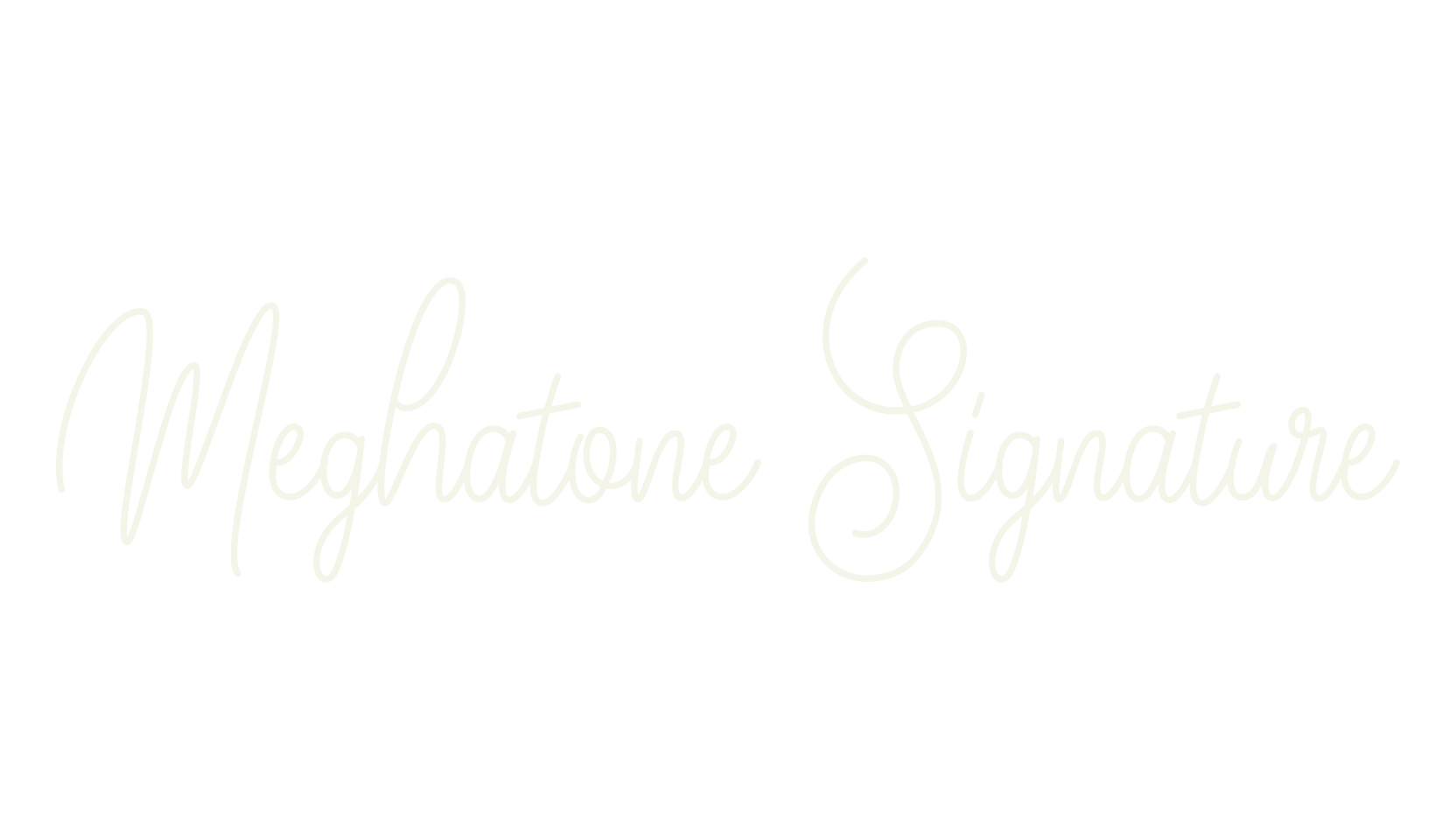 Meghatone Signature, signature font preview