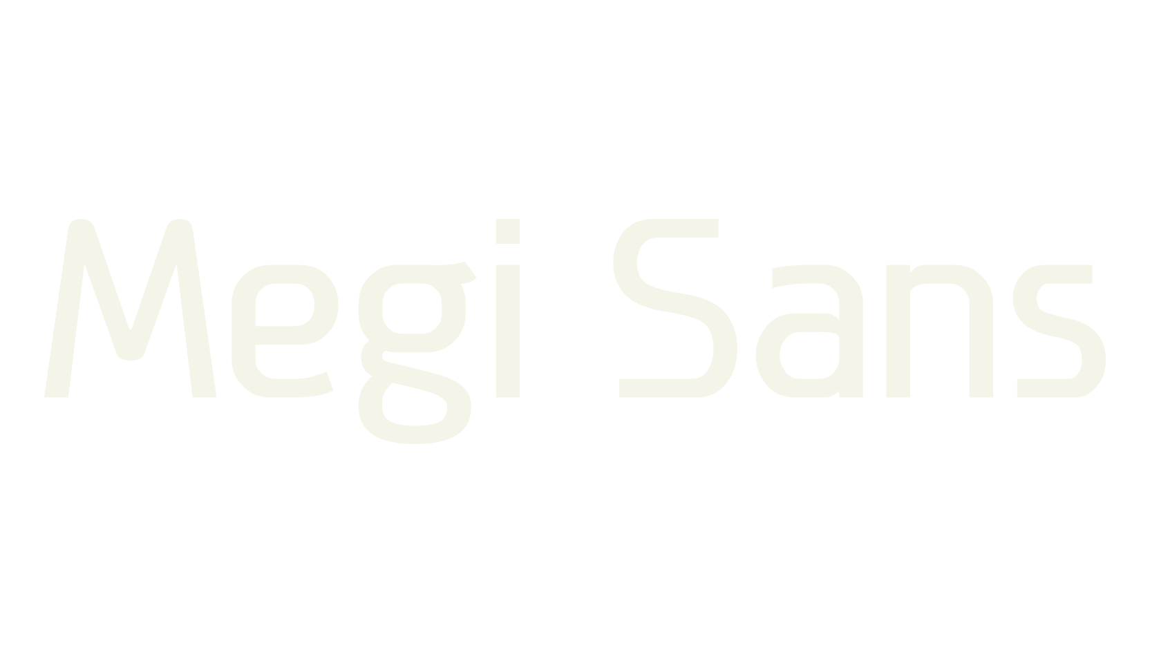 Megi Sans, narrow font preview