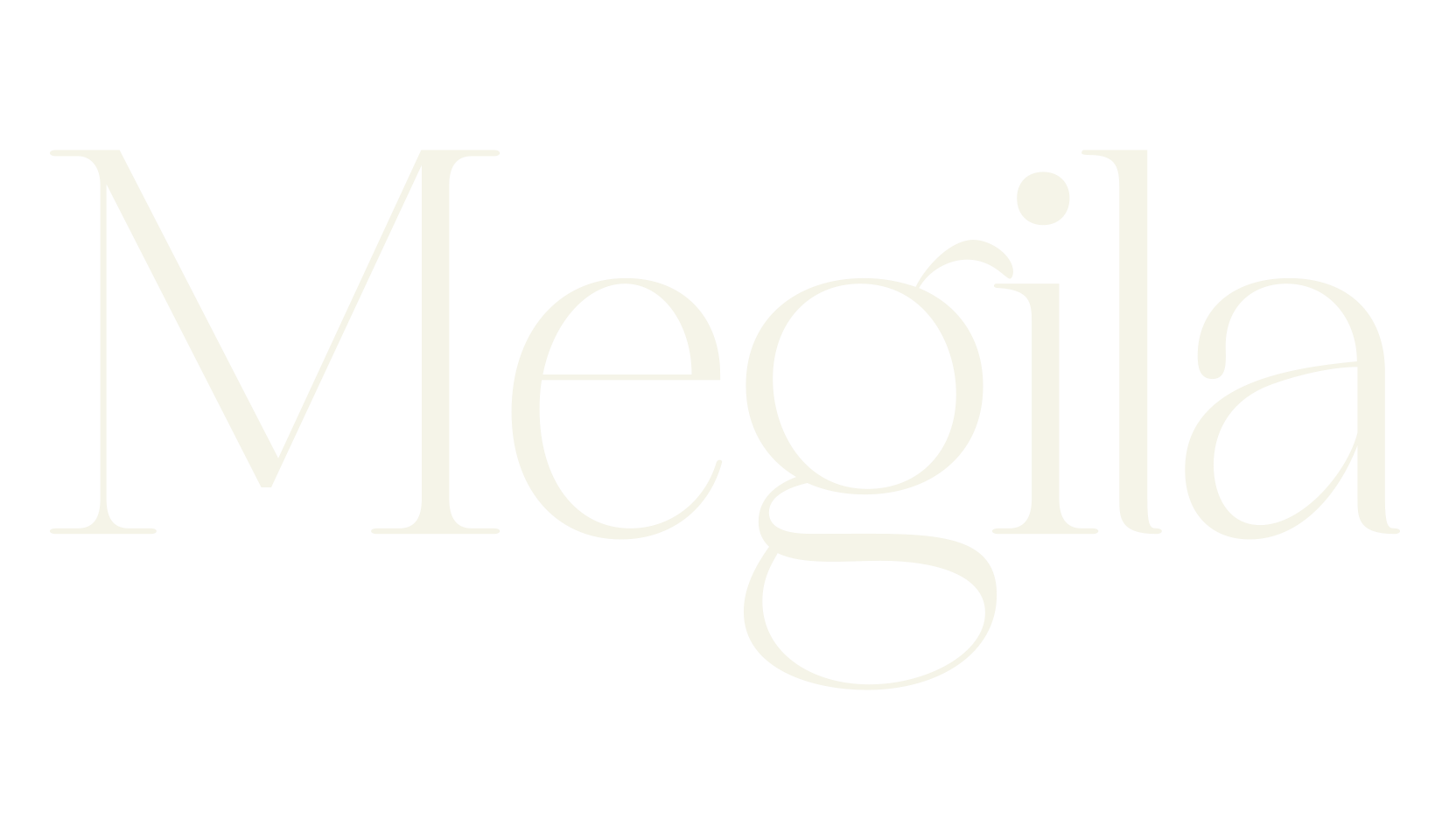 Megila, serif font preview