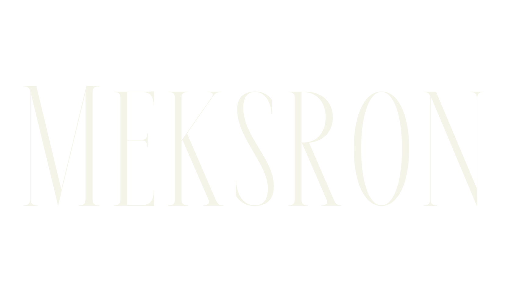 Meksron, serif font preview