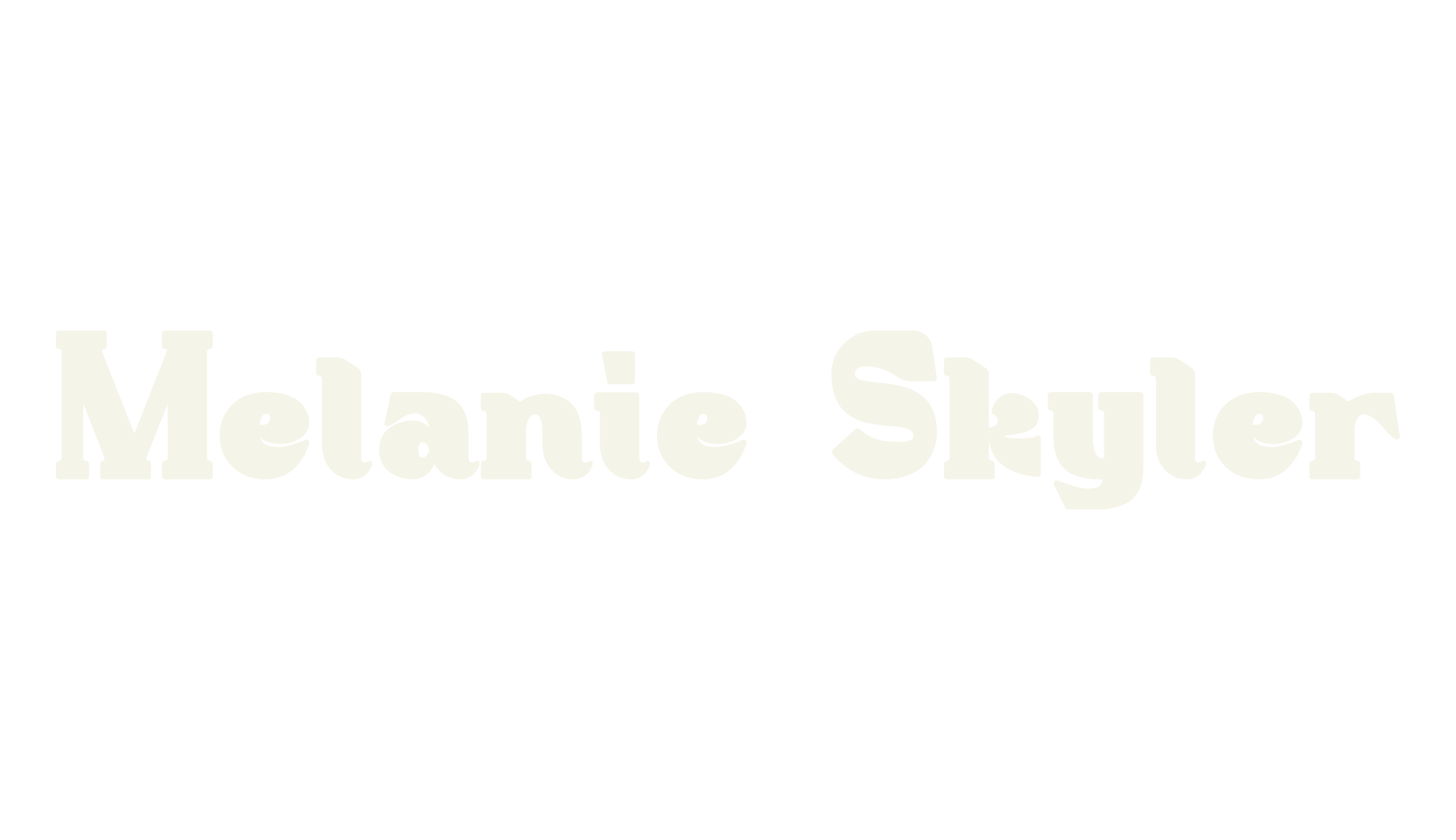 Melanie Skyler, retro font preview
