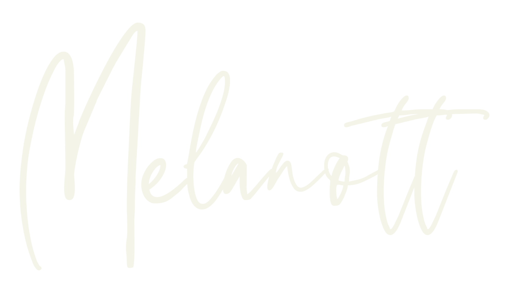 Melanott, handwritten font preview