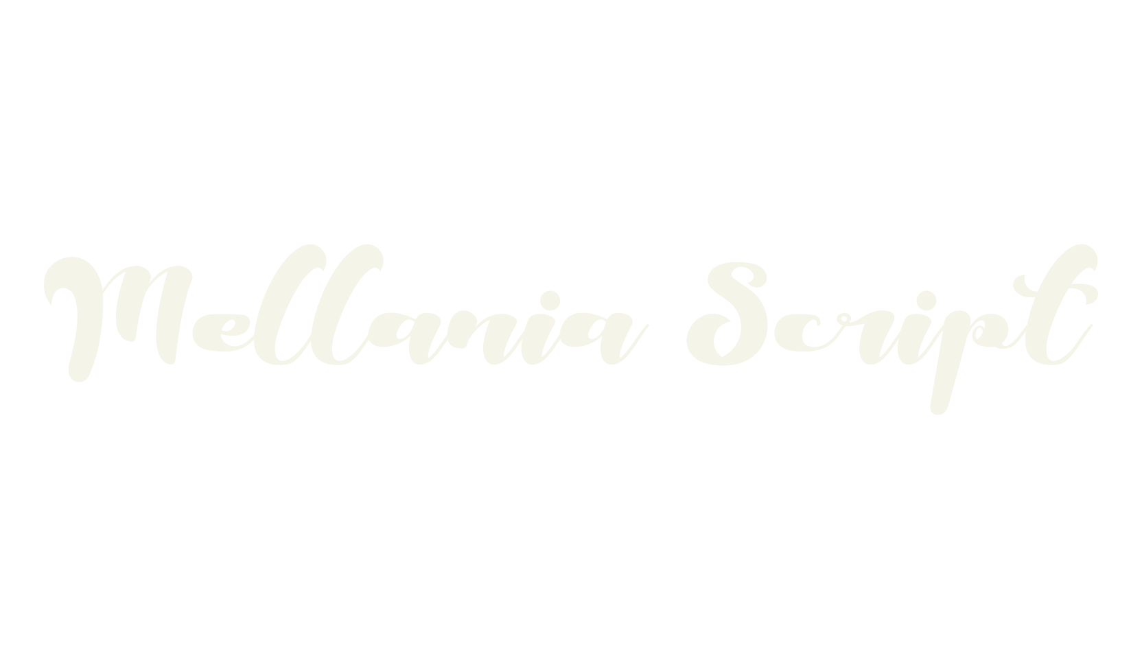 Mellania Script, fashion script font preview