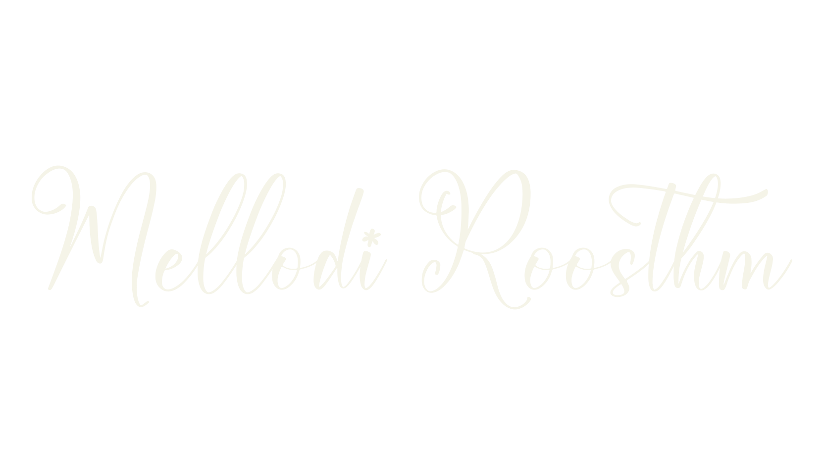 Mellodi Roosthm, script font preview