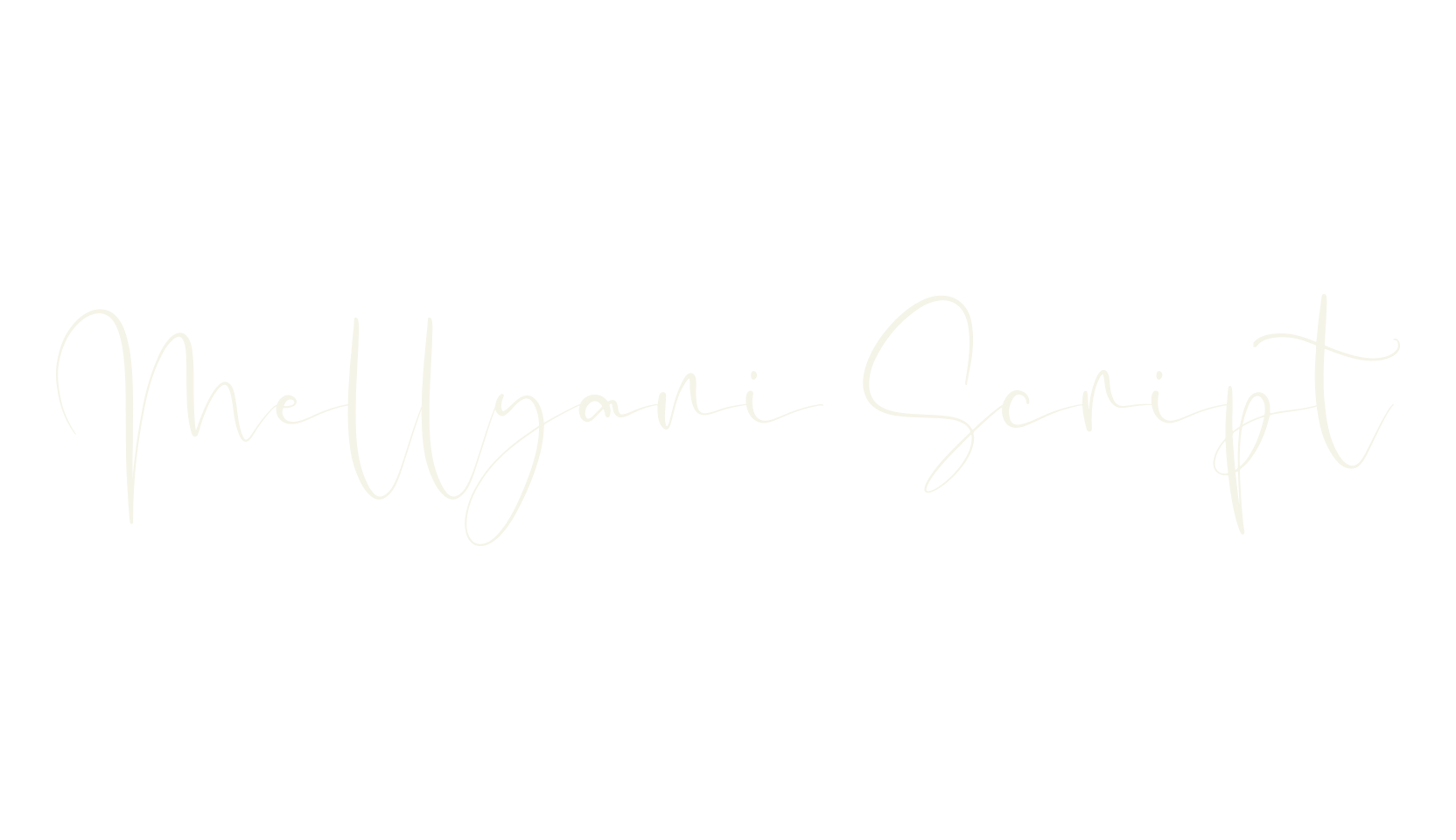 Mellyani Script, calligraphy font preview
