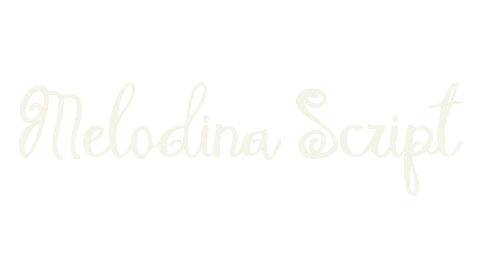 Melodina Script, children font preview