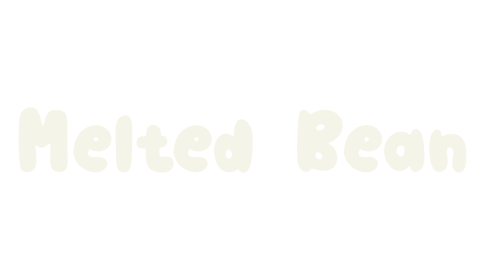 Melted Bean, bubble letters font preview