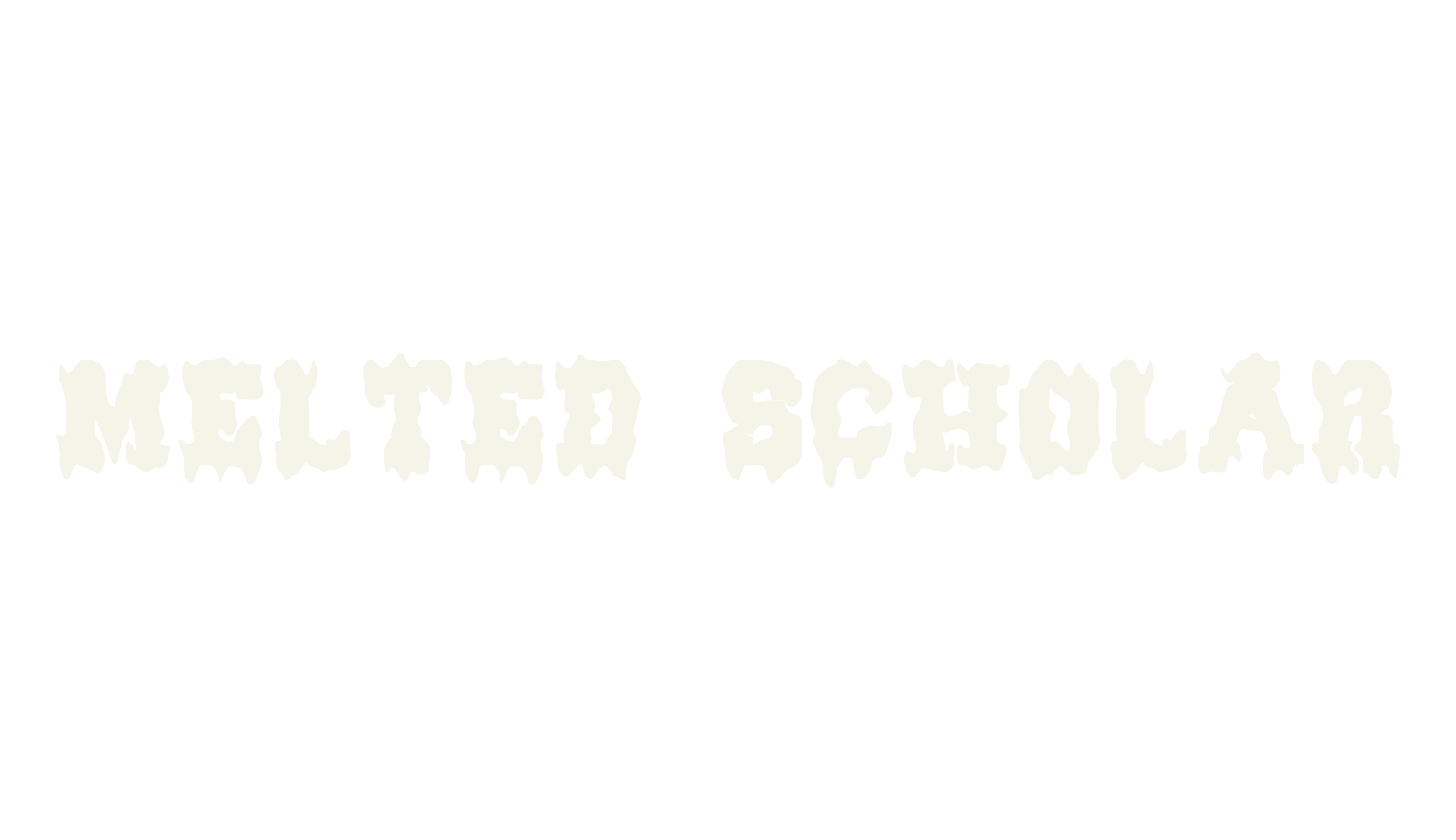Melted Scholar, spooky font preview