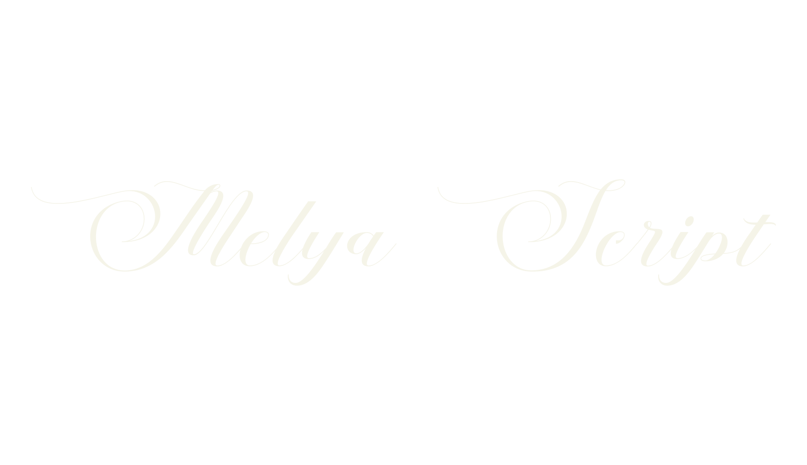 Melya Script, script font preview