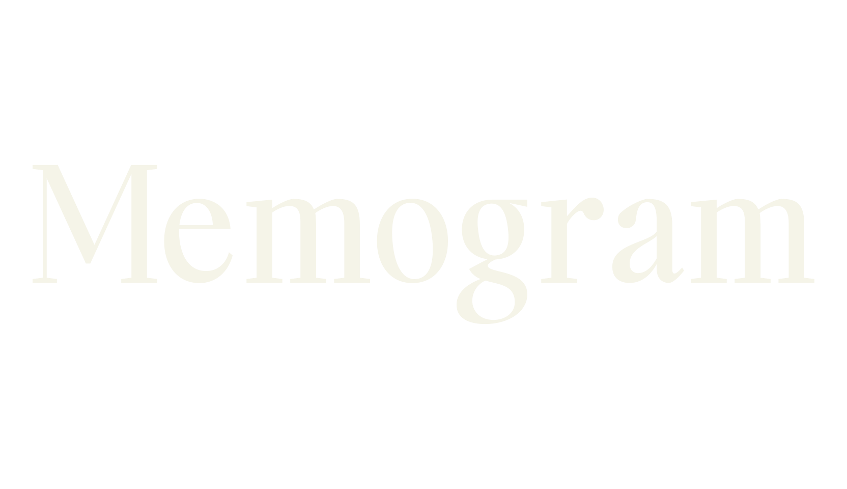 Memogram, serif font preview