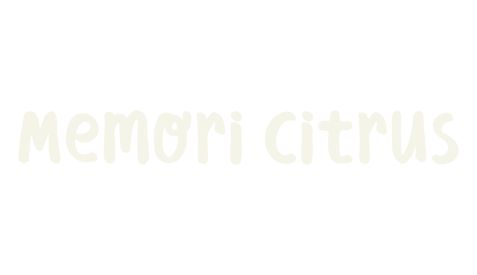 Memori Citrus, doodles font preview