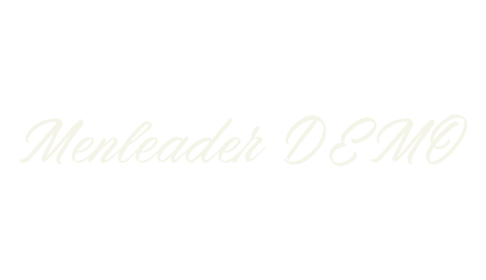 Menleader DEMO, fashion script font preview