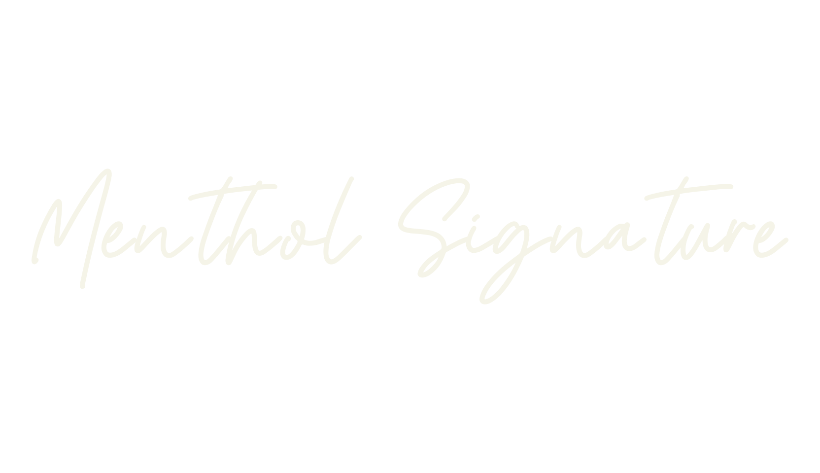 Menthol Signature, fashion script font preview