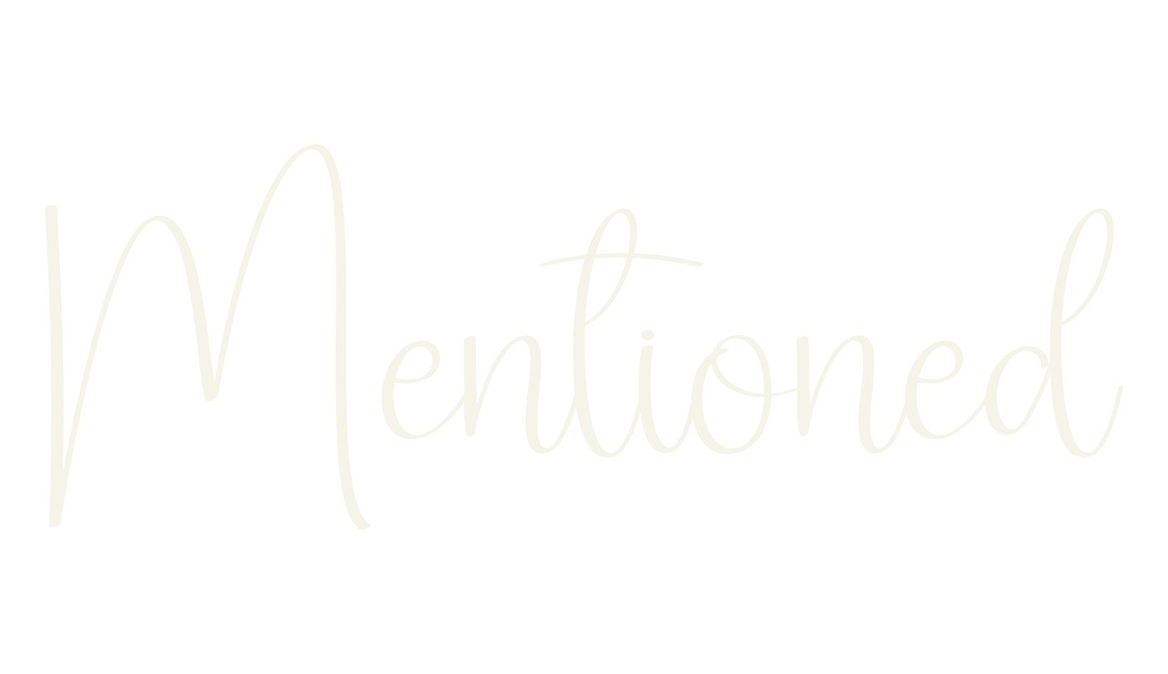 Mentioned, calligraphy font preview
