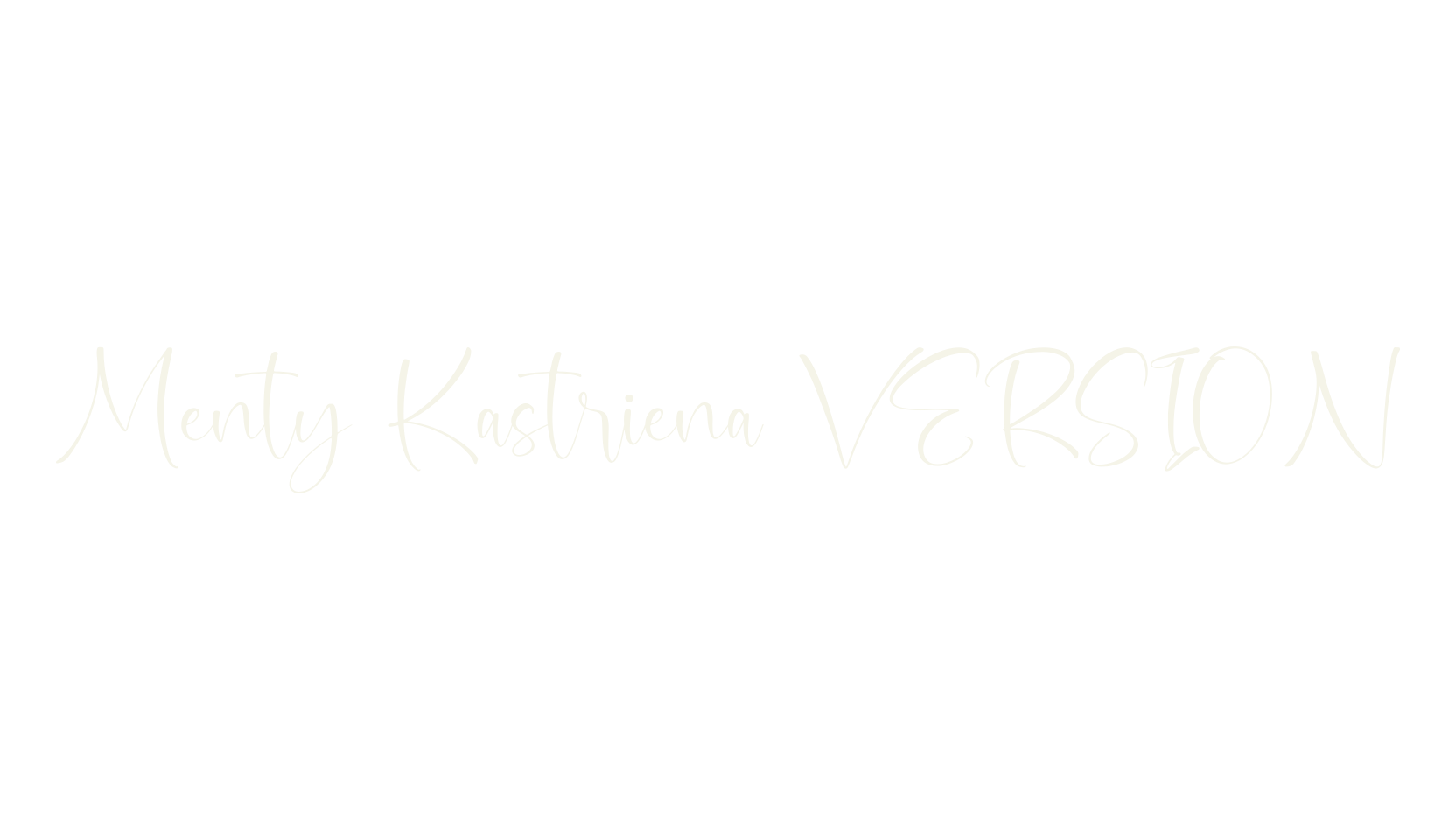Menty Kastriena VERSION, script font preview