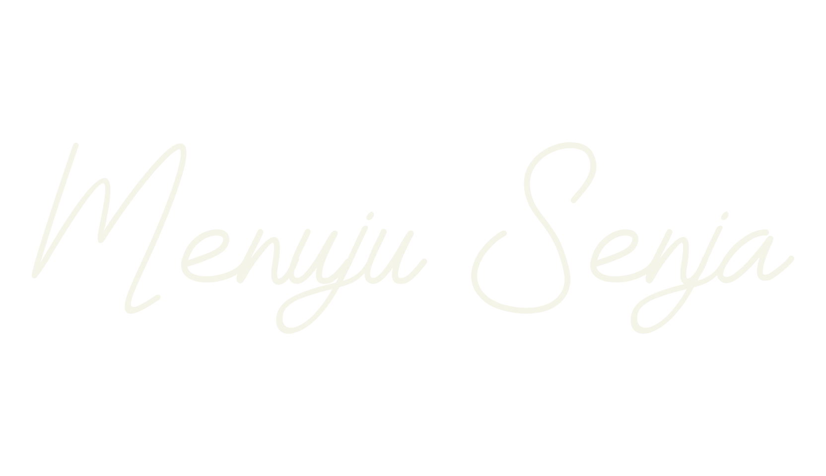 Menuju Senja, cursive font preview