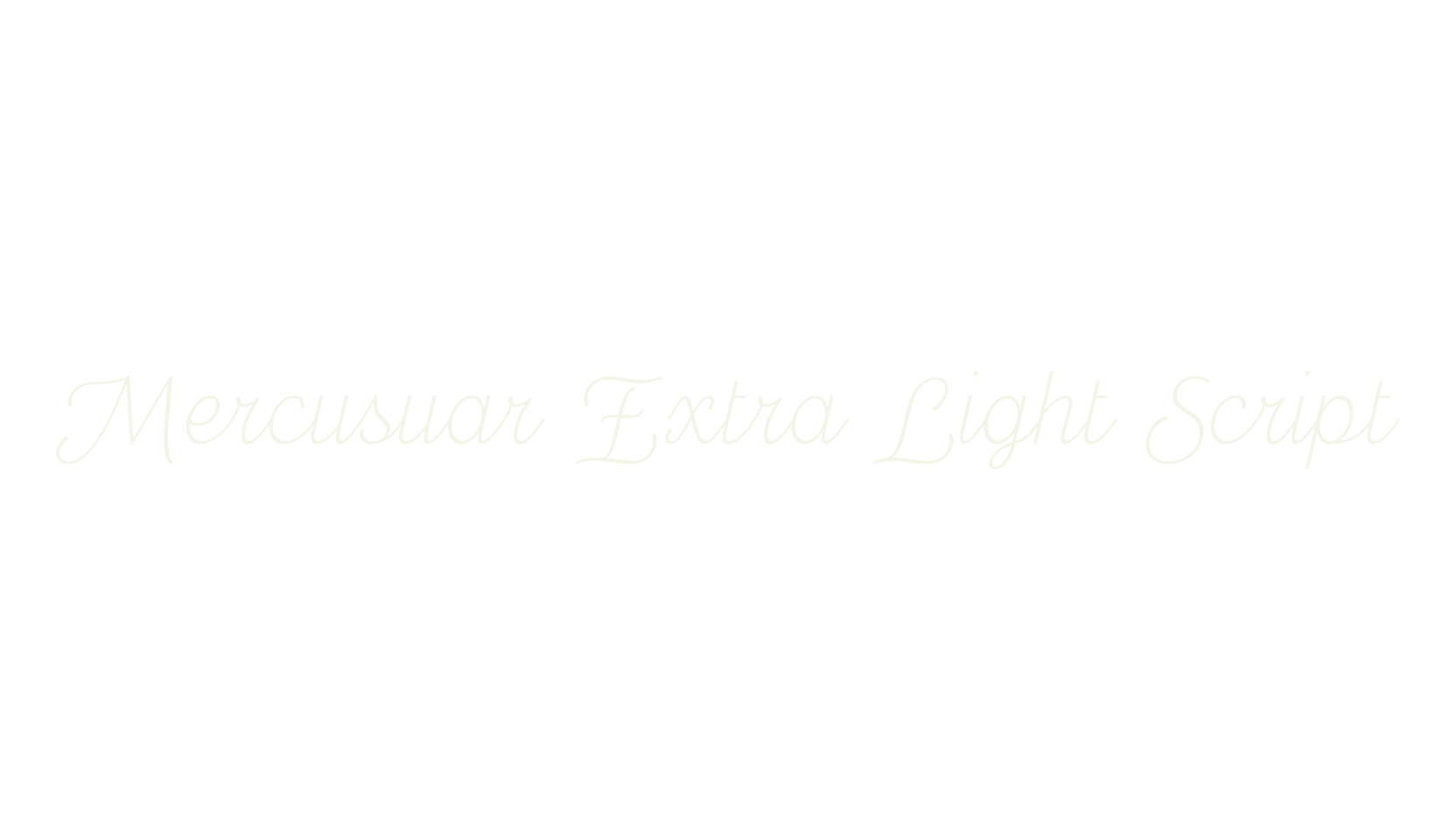 Mercusuar Extra Light Script, calligraphy font preview