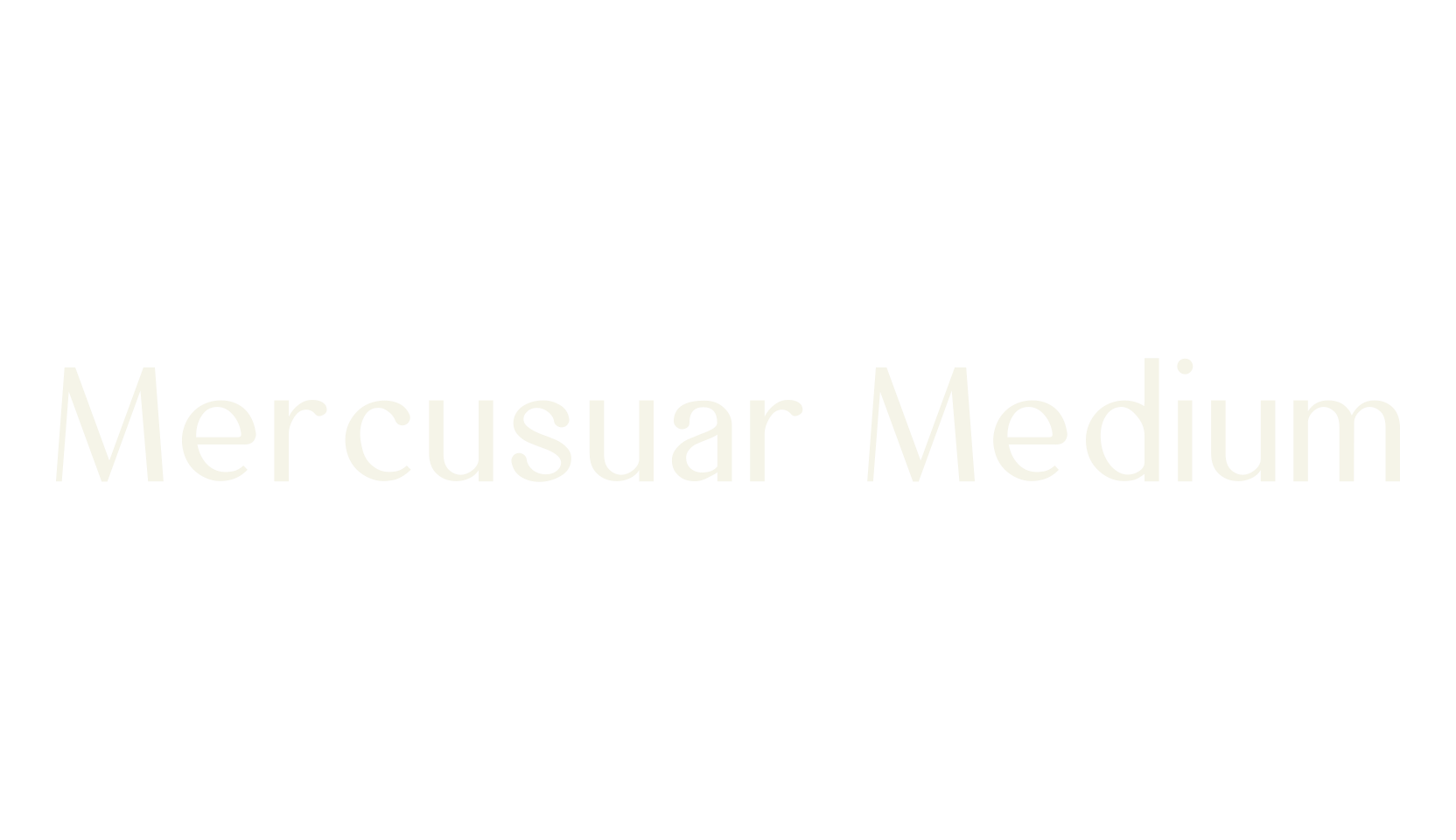 Mercusuar Medium, typography font preview