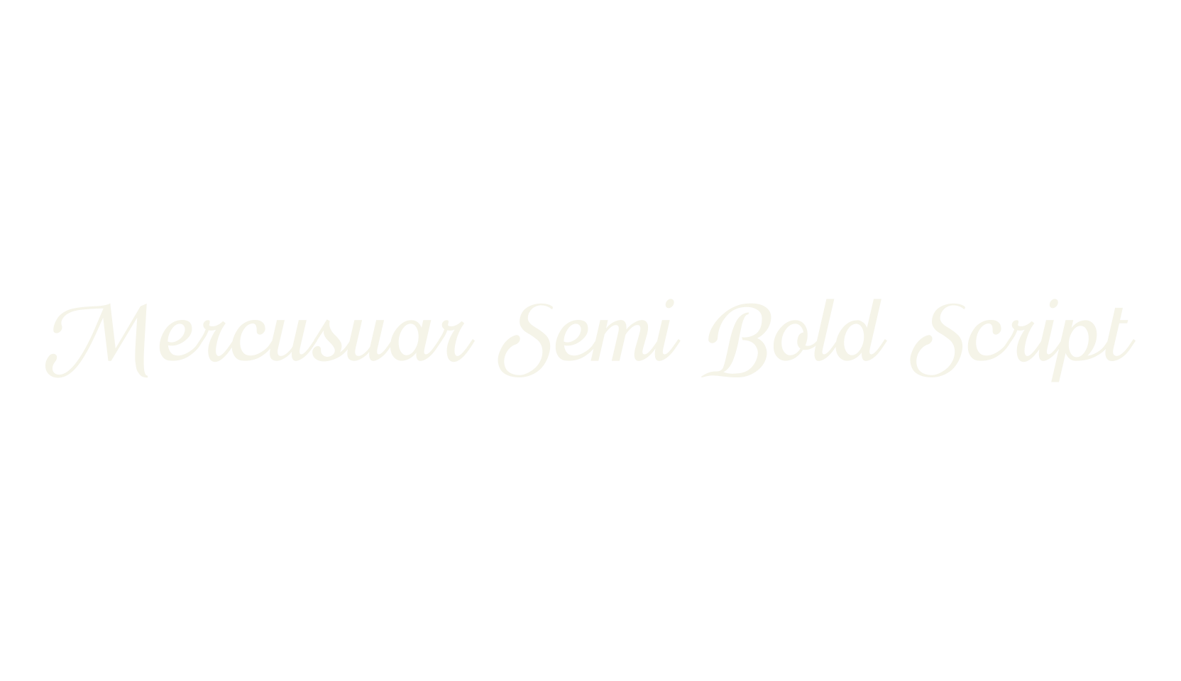 Mercusuar Semi Bold Script, calligraphy font preview