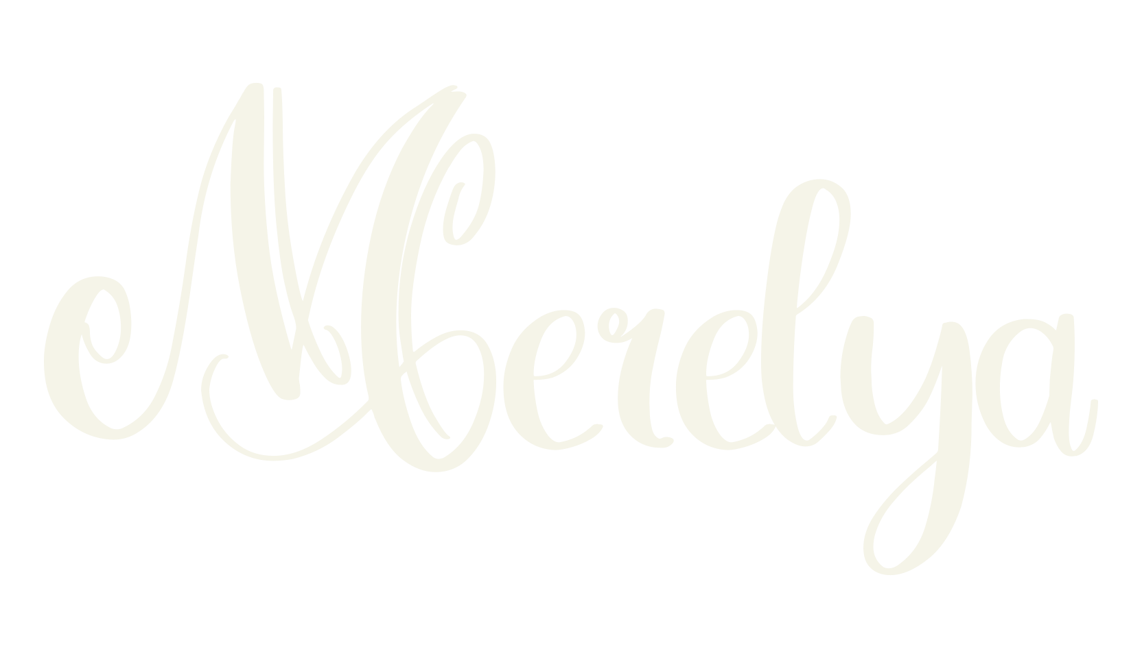Merelya, cursive font preview
