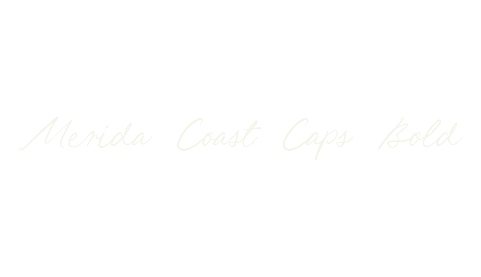 Merida Coast Caps Bold, fashion script font preview