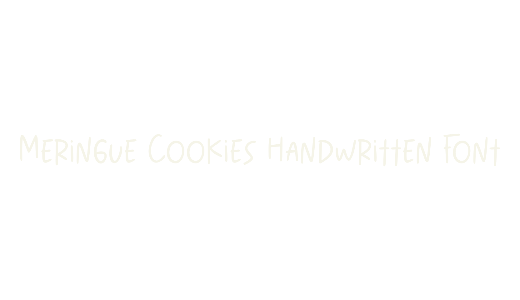 Meringue Cookies Handwritten Font, handwriting font preview